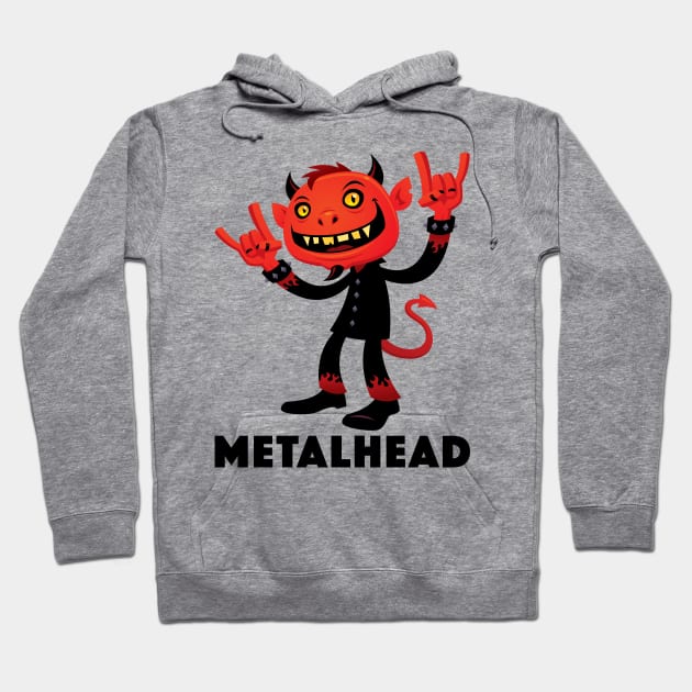 Heavy Metal Devil Metalhead Hoodie by fizzgig